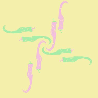 Soyut basit biber dikişsiz desen