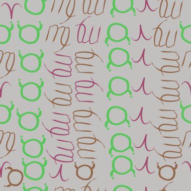 Soyut basit kaligrafi dikişsiz desen