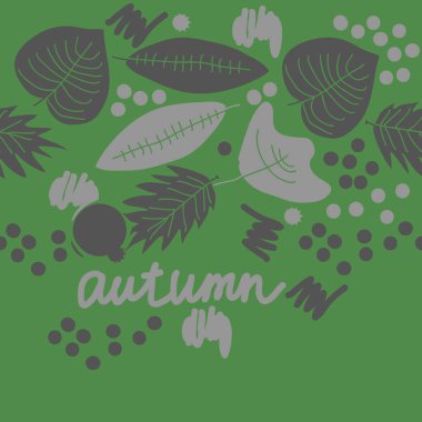 arka planda kelime sonbahar ile renkli sonbahar yaprakları