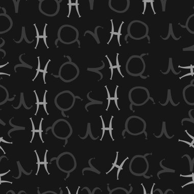 Soyut basit kaligrafi dikişsiz desen