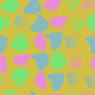 seashells soyut arka plan vektör illüstrasyon 