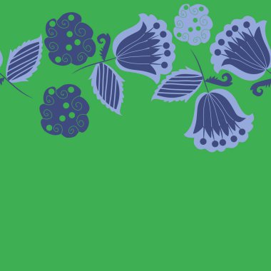 çiçekler, vektör çizim ile sanatsal seamless modeli