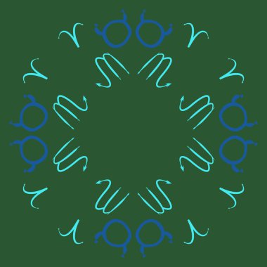 Soyut basit burç süsü ile dikişsiz desen