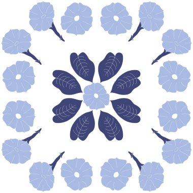 Soyut basit çiçeklerin kusursuz deseni