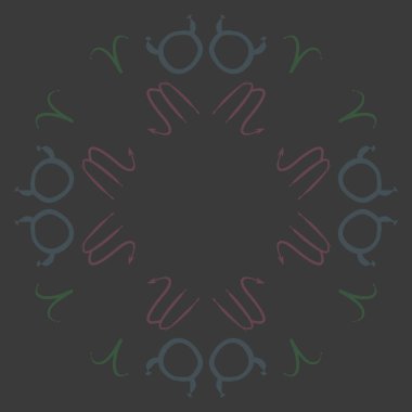 Soyut basit burç süsü ile dikişsiz desen