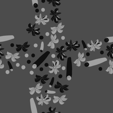 Tarçın ve anason ile soyut dikişsiz desen 