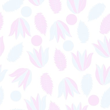 Modern çiçek çerçeve tasarım arka planda soyut çiçek elemanları