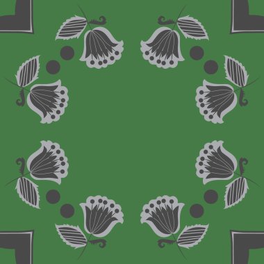 Renkli çiçekler ile Dikişsiz soyut desen