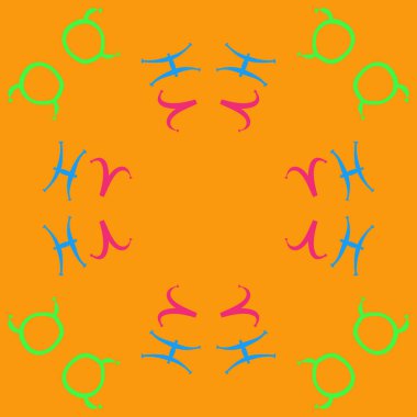 Burçların dikişsiz deseni, vektör illüstrasyonu