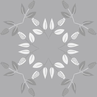 Çiçeklerle kesintisiz soyut desen, vektör arka plan