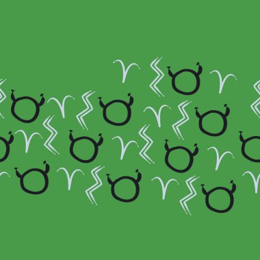 Burç işaretleri ile vektör desen arka plan 