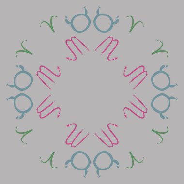 Soyut basit burç süsü ile dikişsiz desen