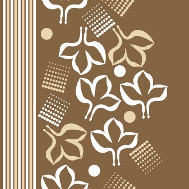 Renkli yapraklar ve çizgilerle dikişsiz desen