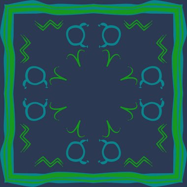 Burçların dikişsiz deseni, vektör illüstrasyonu