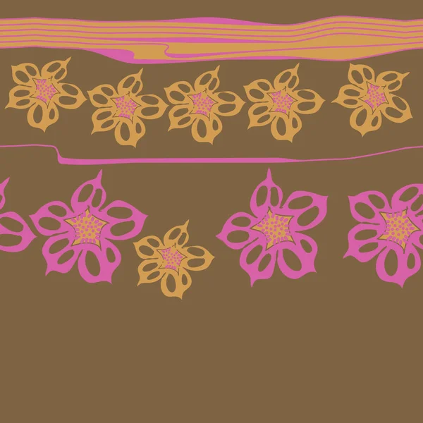 Pola Abstrak Mulus Dengan Bunga Berwarna Warni - Stok Vektor