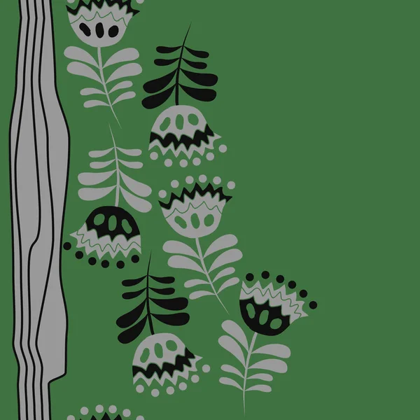 Nahtlose Abstrakte Muster Mit Blumen — Stockvektor