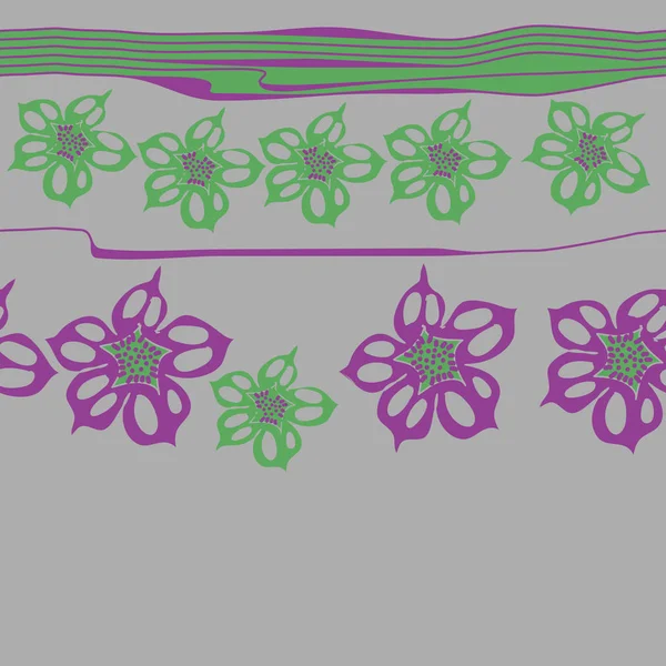 Bezproblémový Abstraktní Vzor Barevným Květeným — Stockový vektor