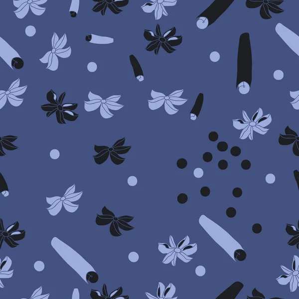 Tarçın ve anason ile soyut dikişsiz desen 