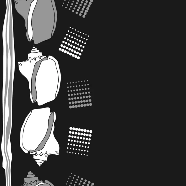 Conjunto Conchas Marinas Fondo — Archivo Imágenes Vectoriales
