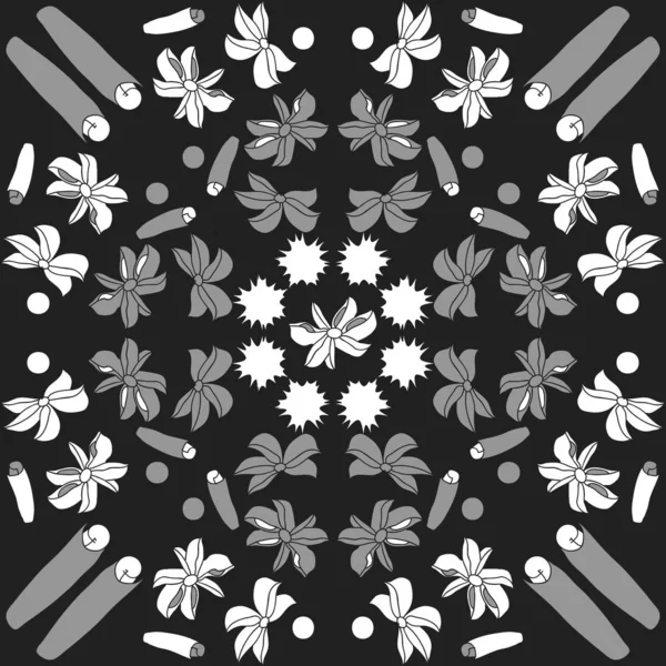 Elementos Flores Abstractas Marco Floral Moderno Fondo Diseño — Vector de stock