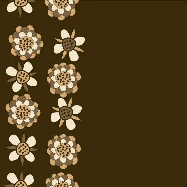 Patrón Sin Costuras Con Flores Simples Abstractas — Archivo Imágenes Vectoriales
