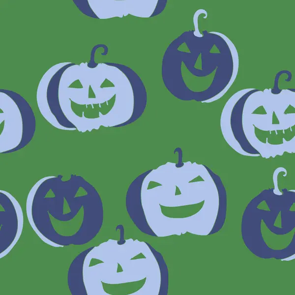 Modèle Sans Couture Citrouilles Simples Halloween — Image vectorielle