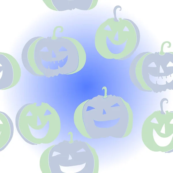 Patrón Sin Costuras Calabazas Simples Halloween — Vector de stock