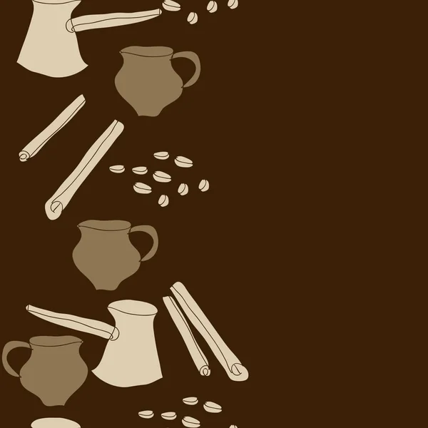 Бесшовный Рисунок Абстрактного Простого Кофе — стоковый вектор
