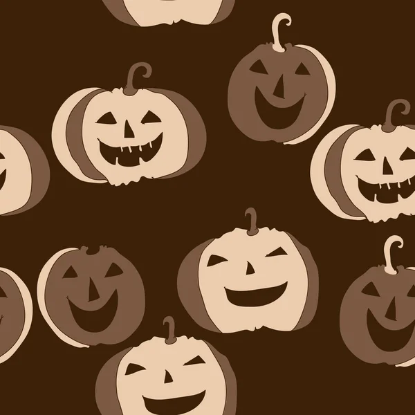 Padrão Sem Costura Abóboras Simples Halloween — Vetor de Stock