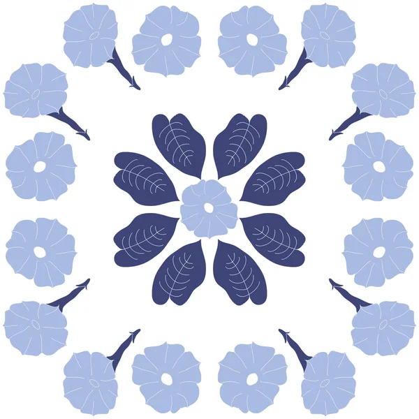Soyut basit çiçeklerin kusursuz deseni