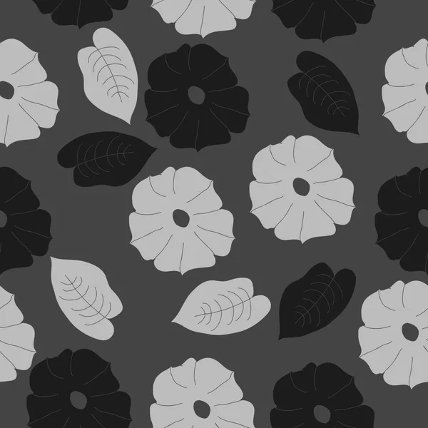 Patrón Sin Costuras Flores Simples Abstractas — Vector de stock