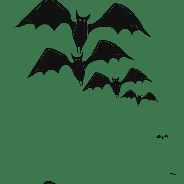 Padrão Sem Costura Morcegos Simples Abstratos — Vetor de Stock