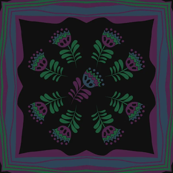 花のあるシームレスな抽象パターン — ストックベクタ