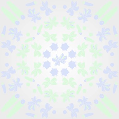 Modern çiçek çerçeve tasarım arka planda soyut çiçek elemanları