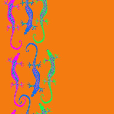 sorunsuz dikey kertenkele desen, sadece vektör illüstrasyon