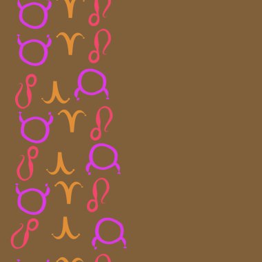 Soyut basit zodyak süsleme Dikişsiz desen