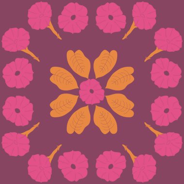 Soyut basit çiçeklerin kusursuz deseni