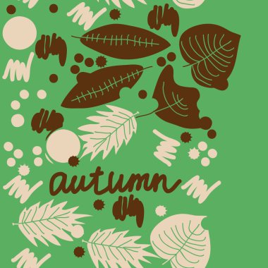 arka planda kelime sonbahar ile renkli sonbahar yaprakları