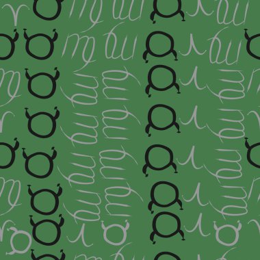 Soyut basit kaligrafi dikişsiz desen