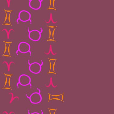 Soyut basit kaligrafi dikişsiz desen