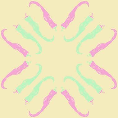 Soyut biber dikişsiz desen