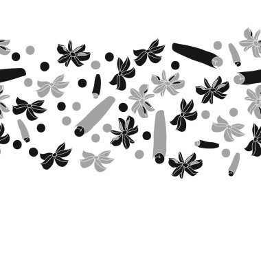 Tarçın ve anason ile soyut dikişsiz desen 