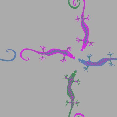 sorunsuz çapraz kertenkele desen, sadece vektör illüstrasyon