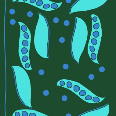 Soyut basit fasulye ile dikişsiz desen