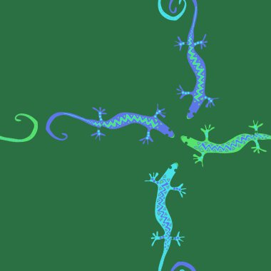 sorunsuz çapraz kertenkele desen, sadece vektör illüstrasyon