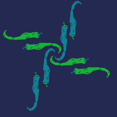 Soyut basit biber dikişsiz desen