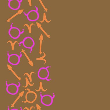 Soyut basit zodyak süsleme Dikişsiz desen