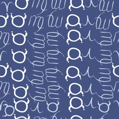 Soyut basit kaligrafi dikişsiz desen