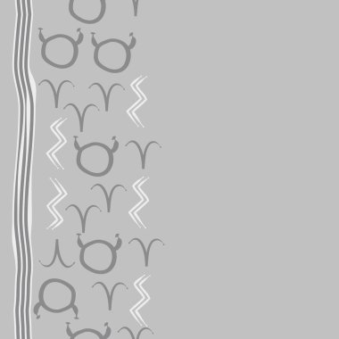 Burçların dikişsiz deseni, vektör illüstrasyonu