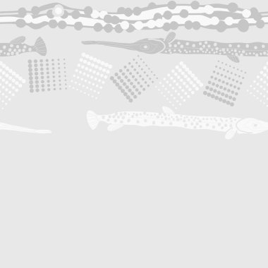 Balık ile dikişsiz soyut desen